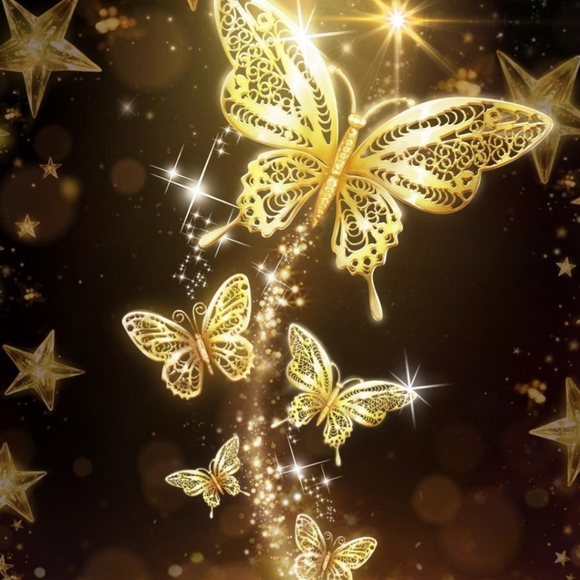 Yellow Beaded Wire Butterfly Hanging Mobiles - Picture 3 of 13